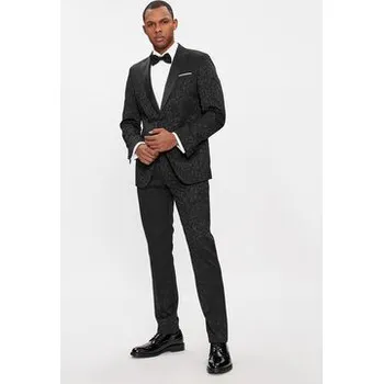 Pánské kalhoty JOOP! Společenské kalhoty 17 JT-17Bask 30040434 Černá Slim Fit 48