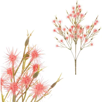 umělá květina Autronic Bodlák v pugetu, růžová barva. - SG7350 PINK