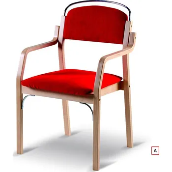 Jídelní židle Stohovatelná židle IMPULS typ A pro veřejné prostory a pečovatelství, český výrobek