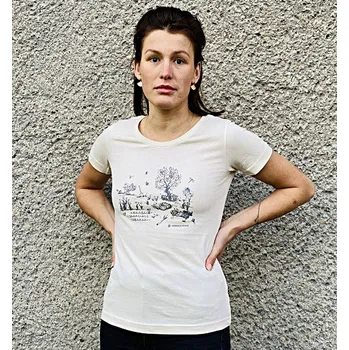 Bio triko dámské - zahrádka - XL