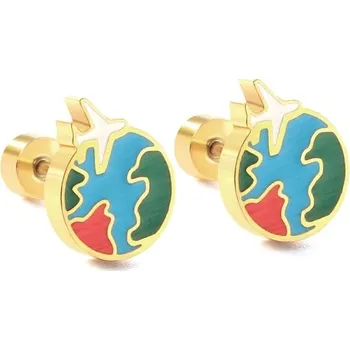 Náušnice Dívčí náušnice z nerezové oceli - 204G