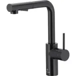 KFA - DUERO BASIC dřezová baterie s otočnou vytahovací sprchou a přepínáním, černá 6623-110-81