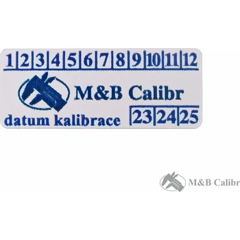 Štítky pro označení doby provedení kalibrace, rok 23, 24 a 25, barva bílá M&B Calibr