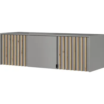 Šatní skříň Nástavec na šatní skříň NELLY 3D | 155 cm | šedá