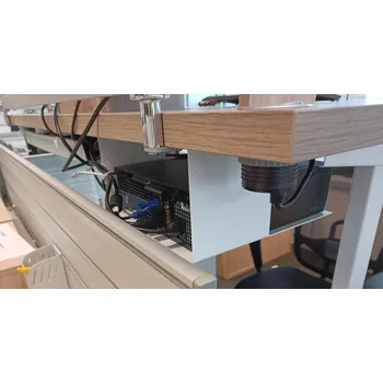 Držák PC DESKTHERAPY Držák na malý počítač pod stůl Barva: Bílá