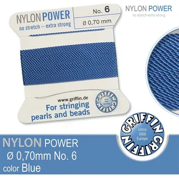 Nit NYLON Power velmi pevná nit GRIFFIN síla nitě 0,70mm barva Blue