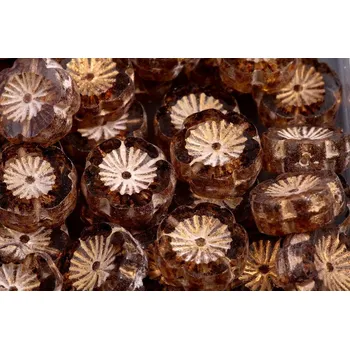 Korálek Ploškované korálky květ 14 mm č. 100