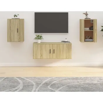 Nábytek vidaXL Nástěnné TV skříňky 2 ks 40 x 34,5 x 60 cm [816657] Barva: dub sonoma