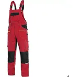 Kalhoty pracovní s laclem CXS STRETCH, barva červeno-černé, 103002726062 vel. 62