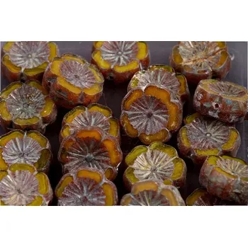 Korálek Ploškované korálky květ 14 mm č. 123