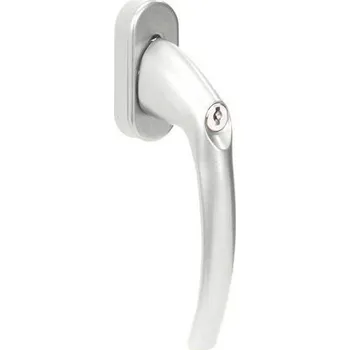 Okenní klika RICHTER Hliníková uzamykatelná okenní klika RHW.009.L.SU.F1 stříbrná