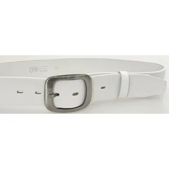 Opasek PENNY BELTS Kožený opasek 9900 bílý - 90 cm
