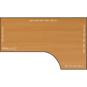 Stolová deska Rohová deska LUX Buk Bavaria