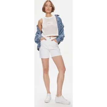 Pánské kraťasy Tommy Hilfiger Džínové šortky WW0WW41321 Bílá Regular Fit 24