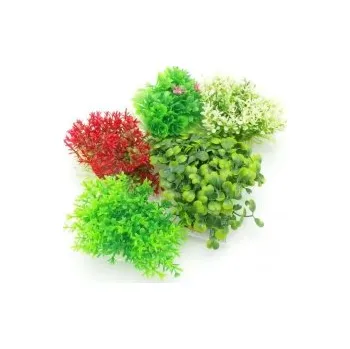 Dekorace do akvária Tatrapet akvarijní rostlina 8-9 cm mix 5 ks červená, zelená, béžová