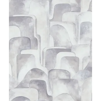 Tapeta Zambaiti Parati Šedo-béžová geometrická vliesová tapeta na zeď, Z77530, Savana, Zambaiti Parati, velikost 10,05 x 0,53 m