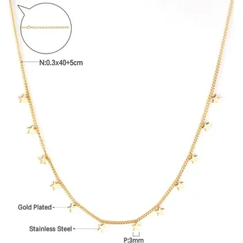 Náhrdelník Dámský náhrdelník s přívěskem - hvězdné zlato