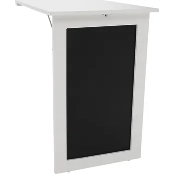 Psací stůl Skládací stůl na zeď ZALMAN s křídovou tabulí, MDF barva bílá