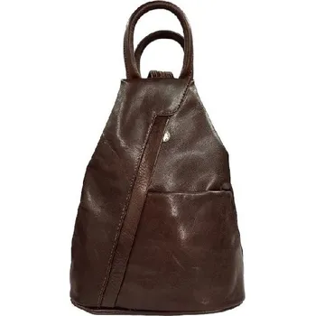 Městský batoh Vera Pelle dámský kožený batoh hnědý 880 brw