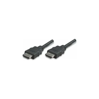 MANHATTAN kabel HDMI s Ethernetem, stíněný, 1m, Black