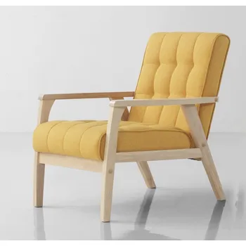 Jídelní židle Křeslo PETRA žlutá/bílá lazura