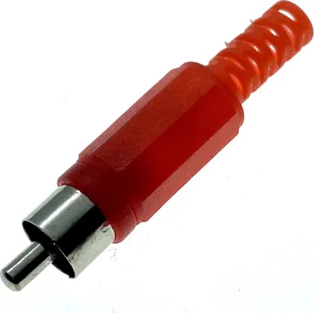 Elektrický konektor Konektor RCA CINCH červený vidlice samec RP-405R
