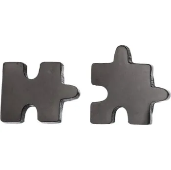 Náušnice Matyska Ocelové náušnice Puzzle - černé 141438