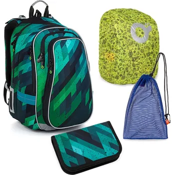 Set školních potřeb Zelenomodrý školní batoh Topgal LYNN 23018 SET LARGE