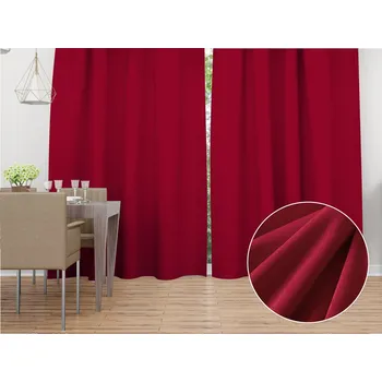ubrus Sametový závěs Velvet Premium SVP-007 Malinově červený - šířka 135 cm 135x140 cm