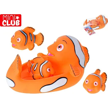 Figurka Mikro Trading Mini Club ryba 19,5cm do vany se třemi rybičkami 4m+ v síťce