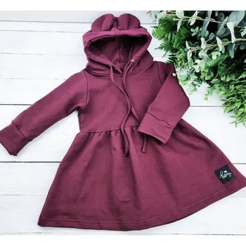 Dívčí šaty Kulišárny Mikinošaty princess BORDO VELIKOST: 68