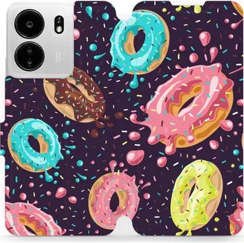 Pouzdro na mobilní telefon Flipové pouzdro Mobiwear - Xiaomi Poco C65 - VP19S Donutky (Knížkové flip pouzdro, obal, kryt na mobil Xiaomi Poco C65 - VP19S Donutky, materiál Umělá kůže + TPU - ochrana 360°, stojánek, silikonová vanička, magnetické zavírání)