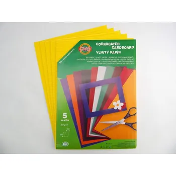 Barevný papír Koh-i-noor Vlnitý papír 9758 - citrónově žlutý 706 9409