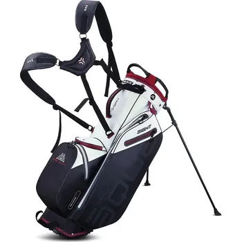 Golfový bag Big Max Aqua Eight G stand bag, white/black/merlot