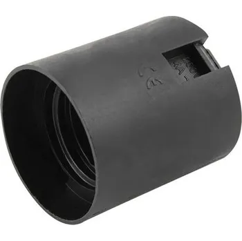 Objímka na žárovku Objímka plastová E27 typ: 80 (1351-13000)-černá hladká bez čepičky 1000292