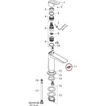 Vodovodní baterie Hansgrohe Perlátor M24x1 s omezovačem průtoku 5 l/min 94364000