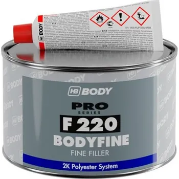 Tmel Polyesterová jemný dokončovací tmel BODYFINE F220 - 1 kg - bílý