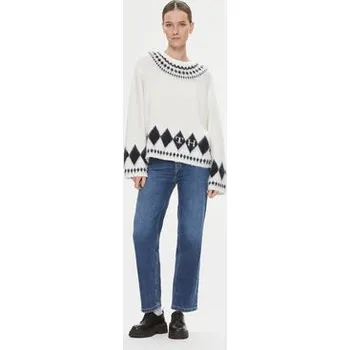 Pánský svetr Tommy Hilfiger Svetr Fairisle WW0WW40089 Écru Oversize XXS