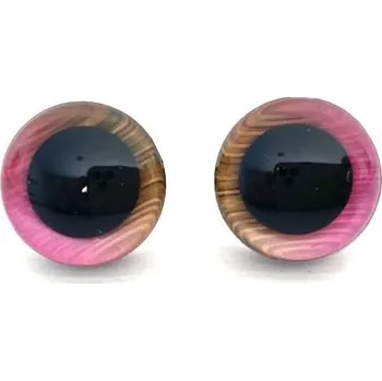 Bezpečnostní oči 18mm duhové žlutorůžové 2ks (2ks, 18mm)