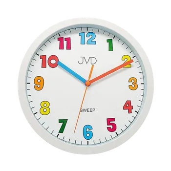 Hodiny JVD Bílé barevné tiché netikající dětské hodiny JVD sweep HA46.3