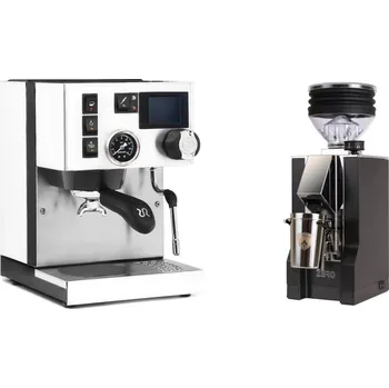 Kávovar Rancilio Silvia BC PID, white + Eureka Mignon Zero, CR black