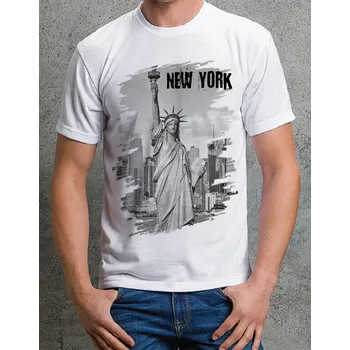 Pánské tričko tričko New York 164 (tričko s městem)