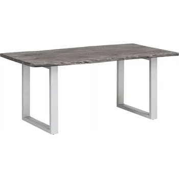 Jídelní stůl Šedý jídelní stůl masiv akát Grey 170x90 šedé nohy