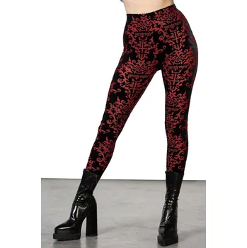 Dámské kalhoty kalhoty dámské (legíny) KILLSTAR X TWIN TEMPLE - Styx - Red - 4XL