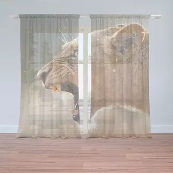 Záclona Záclony Rozzuřená lvice: 2 ks - 150x250 cm - Sablio