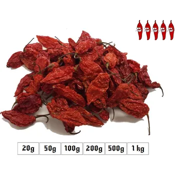Koření BHUT JOLOKIA - sušené chilli papričky 20g - 1kg Množství: 200g