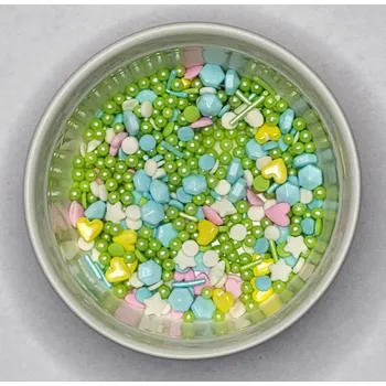 Jedlá dekorace na dort Lucie´s Sprinkles Jarní pastelový mix 55g: 55g