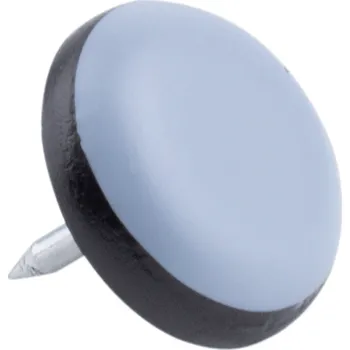 Nábytkové kování Interex Teflonový jezdec na hřebíky šedý / 10ks 19 mm