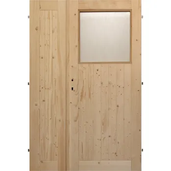 Interiérové dveře Palubkové dveře dvoukřídlé č.8 Orientace: Pravé, Šířka: 125 cm, Rozdělení: 80 cm + zbytek