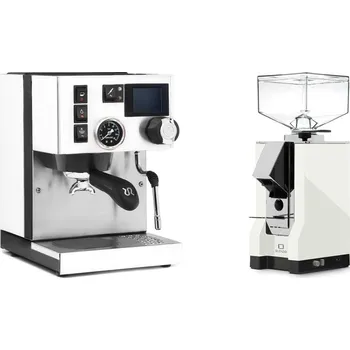 Kávovar Rancilio Silvia BC PID, white + Eureka Mignon Silenzio, CR white
